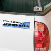 Stop met frackeren met ons water bumpersticker (Op Truck)