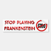 Stop met Frankenstein NO GMO Bumpersticker (Voorkant)