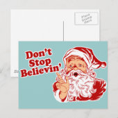 Stop met geloven feestdagenkaart (Voorkant / Achterkant)