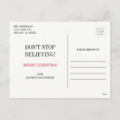 Stop met geloven in Briefkaart voor ondergoed van  (Achterkant)