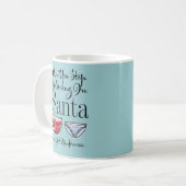 Stop met geloven in de Mok van de kerstcadeau (Voorkant links)