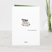 Stop met geloven in de Santa sokken kaart (Achterkant)