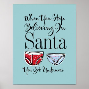 Stop met geloven in het Poster van de kerstondergo