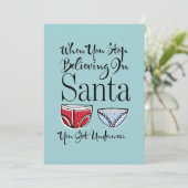 Stop met geloven in kerstKaart voor kerstmis in Sa (Staand voorkant)