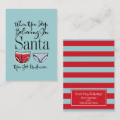 Stop met geloven in kerstmini voor kerstmis in San Notitiekaartje (Voorkant / Achterkant)