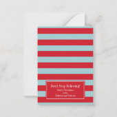 Stop met geloven in kerstmini voor kerstmis in San Notitiekaartje (Achterkant)