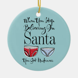 Stop met geloven in Ornament voor ondergoed van de