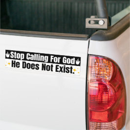 Stop met God te noemen Humoristische Niet-Religieu Bumpersticker