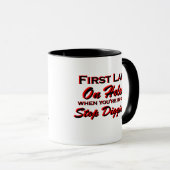 Stop met graven! mok (Voorkant rechts)