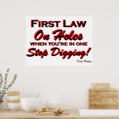Stop met graven! poster (Keuken)