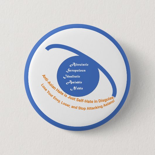 Stop met het aanvallen van Aziatische Button (Voorkant)