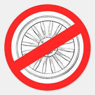 Stop met het afspelen van "Wagon Wheel"-stickers Ronde Sticker