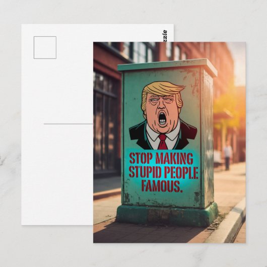 Stop met het beroemd maken van stoute mensen briefkaart (Voorkant / Achterkant)