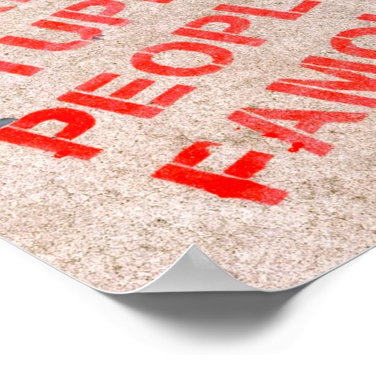 Stop met het beroemd maken van stoute mensen - gra poster (Hoek)