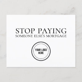 Stop met het betalen van andermans hypotheekboer briefkaart