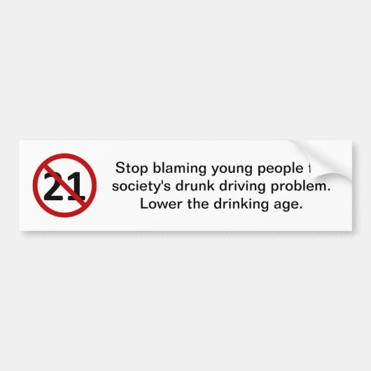 Stop met het blamen van jongeren bumpersticker (Voorkant)