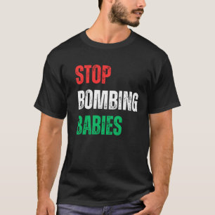 Stop met het bombarderen van baby's kus red onze k t-shirt