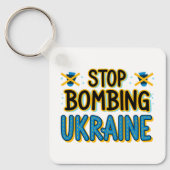 Stop met het bombarderen van de Oekraïense Sleutel Sleutelhanger (Voorkant)