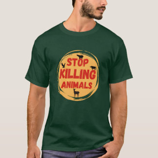 Stop met het doden van dieren vriend van dierenrec t-shirt