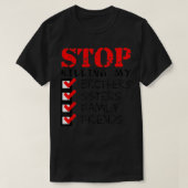 Stop met het doden van mensen protesteren t-shirt (Design voorkant)