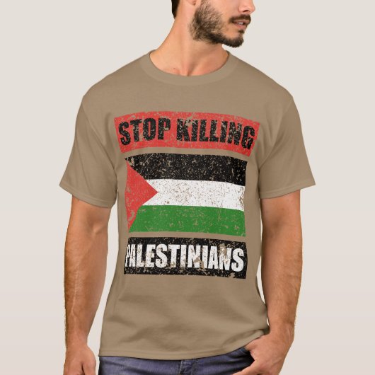 Stop met het doden van Palestijnen T-shirt (Voorkant)