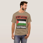 Stop met het doden van Palestijnen T-shirt (Voorkant volledig)