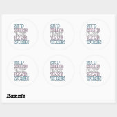 Stop met het doden van zwarte transvrouwen ronde sticker (Vel)