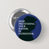 Stop met het doen van racisme | Anti-trump Ronde Button 5,7 Cm (Voorkant /achterkant)