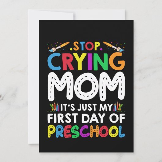 Stop met het drogen van mama... kaart (Voorkant)