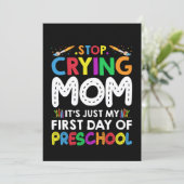 Stop met het drogen van mama... kaart (Staand voorkant)