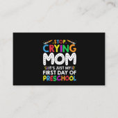 Stop met het drogen van mama... visitekaartje (Voorkant)