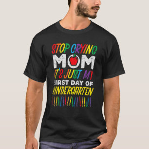 Stop met het drogen van mam'n eerste dag van de ki t-shirt