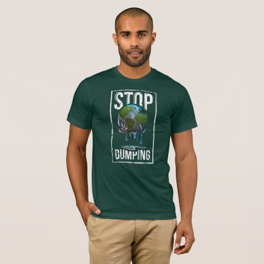 Stop met het dumpen van bewustzijn over klimaatver t-shirt (Voorkant volledig)
