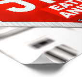 Stop met het eten van dieren Vegetarian Vegan Poster (Hoek)