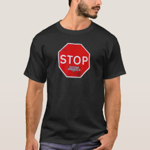Stop met het eten van vegetarian Vegan Road Sign T-shirt