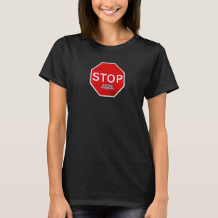Stop met het eten van vegetarian Vegan Road Sign T-shirt