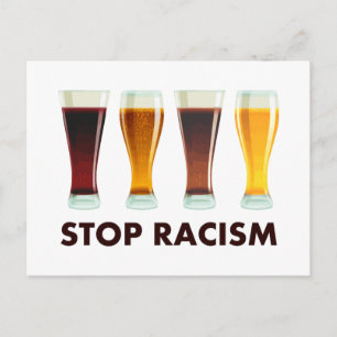 Stop met het gebruik van alcohol tegen racisme briefkaart
