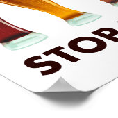 Stop met het gebruik van alcohol tegen racisme poster (Hoek)