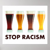 Stop met het gebruik van alcohol tegen racisme poster (Voorkant)