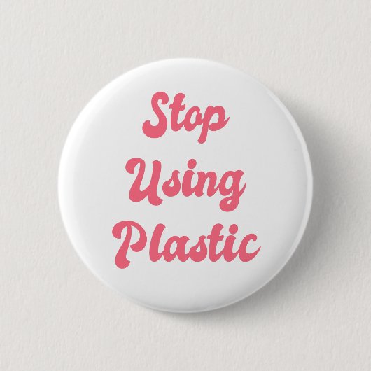 Stop met het gebruik van plastic: Liberaal politie Ronde Button 5,7 Cm (Voorkant)
