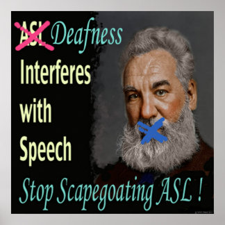Stop met het kapotmaken van ASL! 24 x 24 inch Poster
