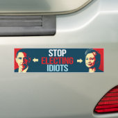 Stop met het kiezen van dioten - Anti-Obama Anti-H Bumpersticker (Op auto)