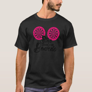 Stop met het kijken naar mijn borden Dart speler D T-shirt