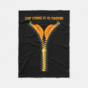 Stop met het kijken naar mijn halloween pompoen bo fleece deken
