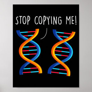 Stop met het kopiëren van grappige wetenschapspun poster