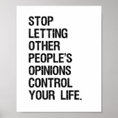 Stop met het laten beheersen van andermans meninge poster (Voorkant)