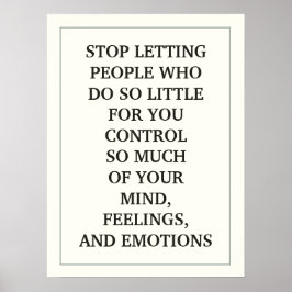 STOP MET HET LATEN VAN MENSEN DIE ZO KLEIN VOOR U  POSTER