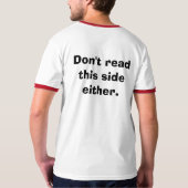 Stop met het lezen van mijn shirt (Achterkant)