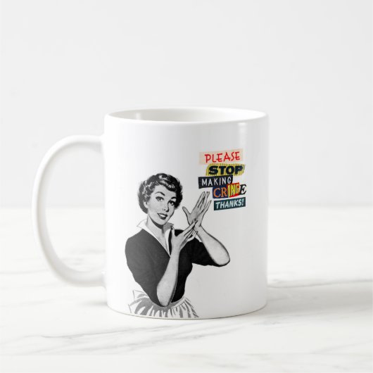 Stop met het maken van een scharnier. koffiemok (Links)