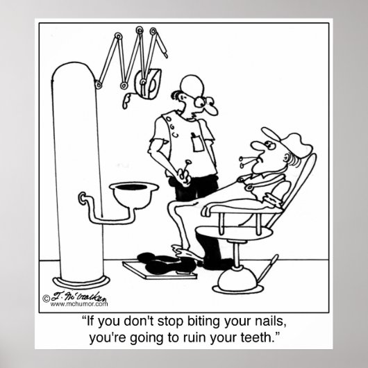 Stop met het maken van je nagels poster (Voorkant)